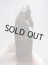 画像: ベトナム・タインホア産アクアマリン柱状結晶付きスモーキー水晶 21.1g