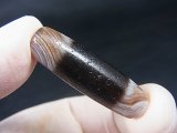画像: 「黒白」（ドラゴンライン入り）現代天珠 直径約11.5×38.5mm