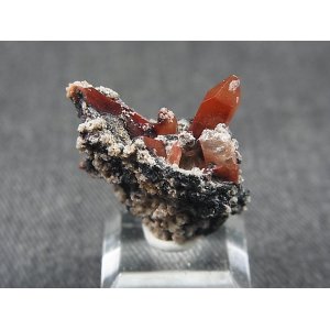 画像: メキシコ産レッドトパーズ原石（群晶） 5.3g