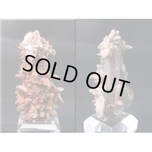 画像: 内モンゴル産インターフェレンス水晶＆カルサイト（犬牙型）原石 11.1g