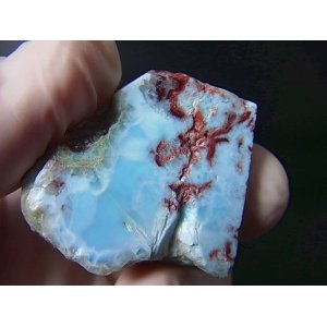 画像: キュープライト入りラリマー研磨原石 19.5g