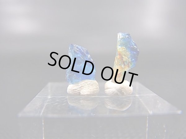 画像2: ジンバブエ産ユークレース結晶原石 2点セット トータル 1.0カラット