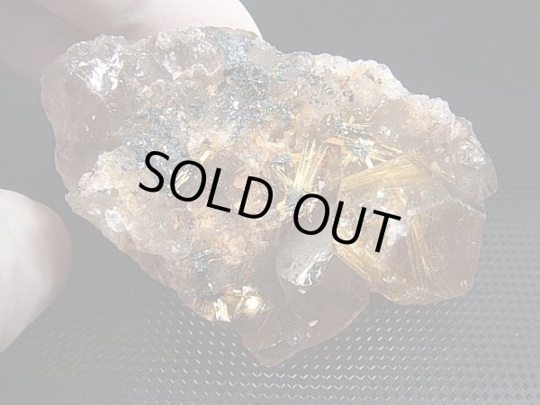 画像1: ブラジル・バイーア州産タイチンルチル水晶原石（ヘマタイト付き） 117.6g