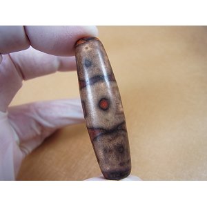 画像: ヴィンテージ：「蓮師法帽」西蔵（チベット）天珠 直径約12.5×48mm