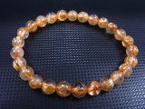 画像: ブラジル産タイチンルチル入りクリア水晶ブレスレット 7mm平均 内寸：約15cm