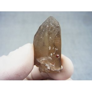 画像: 福建省産スペサルティンガーネット付きスモーキー水晶原石 13.5g