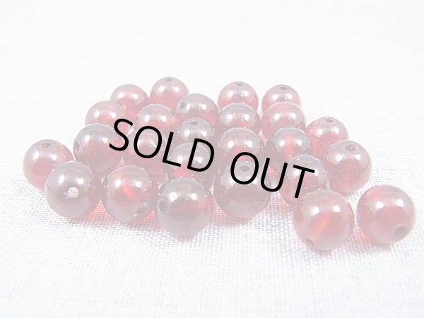 画像1: ブラジル産ガーネット粒売りビーズ 7.5mm平均