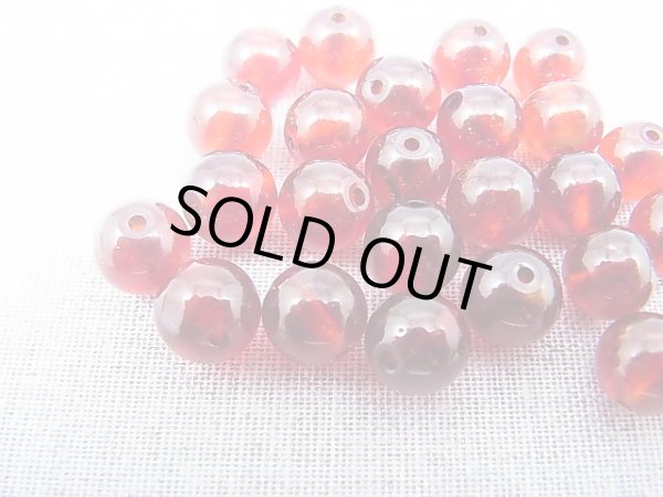 画像2: ブラジル産ガーネット粒売りビーズ 7.5mm平均