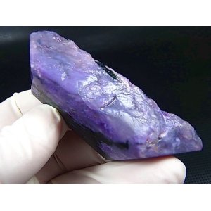 画像: ロシア産チャロアイト研磨原石スラブ（1面未研磨） 36.8g