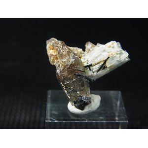 画像: ベトナム・タインホア産アクアマリン付きスモーキー水晶（ブラックトルマリン付き） 1.8g