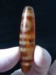 画像1: 「双天地」（黒朱砂入り）現代天珠 直径約13.5×60mm
