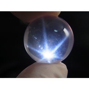 画像: マダガスカル産酸化チタン（ルチル）入りスターローズクオーツ丸玉（エンジェルフェザー） 17.5mm