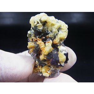 画像: ナミビア・エロンゴ産フローライト＆ショール＆フロゴパイト原石 20.9g