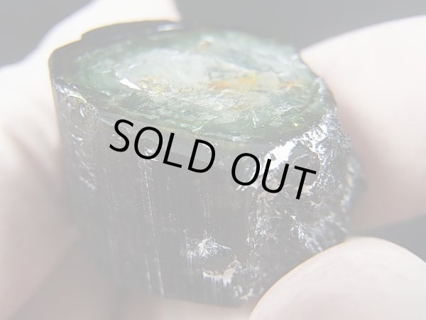 画像2: ナミビア・エロンゴ産ブラック＆ブルートルマリン（研磨面あり） 121.5カラット