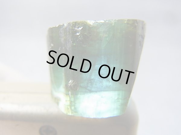 画像2: ナミビア・エロンゴ産ブルーグリーントルマリン（研磨面あり） 59.6カラット