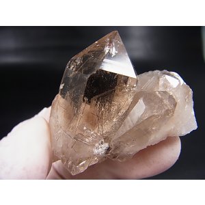 画像: インド・マニハール産ウォータークリアライトスモーキー水晶（ゴールド＆コッパールチル入り） 44.7g