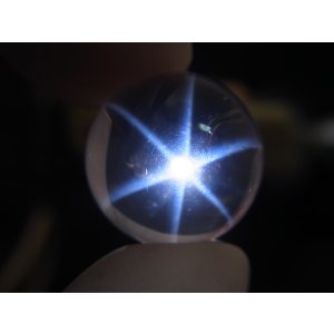 画像: マダガスカル産酸化チタン（ルチル）入りスターローズクオーツ丸玉（エンジェルフェザー） 17.5mm