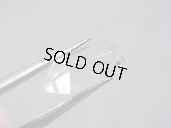 画像1: マダガスカル産フローライトインクオーツ研磨原石 0.7g