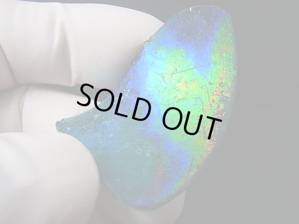 画像2: アフガニスタン産スーパーイリデッセンス・ローマングラス（ブルーグリーン） 3.4g