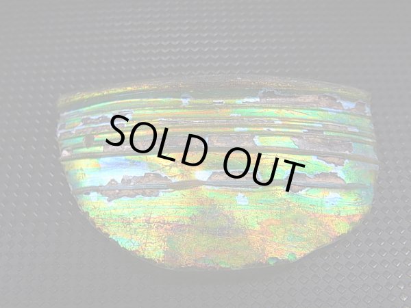 画像2: アフガニスタン産スーパーイリデッセンス・ローマングラス（オレンジグリーン） 7.1g