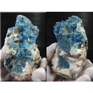 画像: キャビネットサイズ：ベトナム・タインホア産アクアマリン/カオリナイト原石（マッシブ） 322.7g
