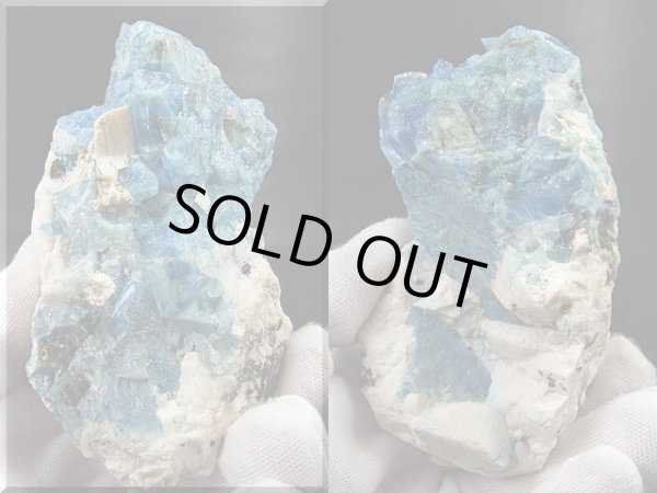 画像1: キャビネットサイズ：ベトナム・タインホア産アクアマリン/カオリナイト原石（マッシブ） 322.7g