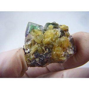 画像: ナミビア・エロンゴ産フローライト&モスコバイト原石 11.6g