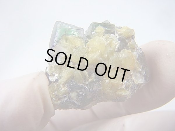 画像1: ナミビア・エロンゴ産フローライト＆モスコバイト原石 11.6g