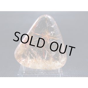 画像: ブラジル・バイーア州産ゴールドルチル水晶研磨タンブル 8.1g