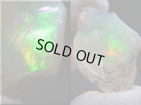 画像2: エチオピアンオパール原石（ハニカム模様あり） 19.2カラット