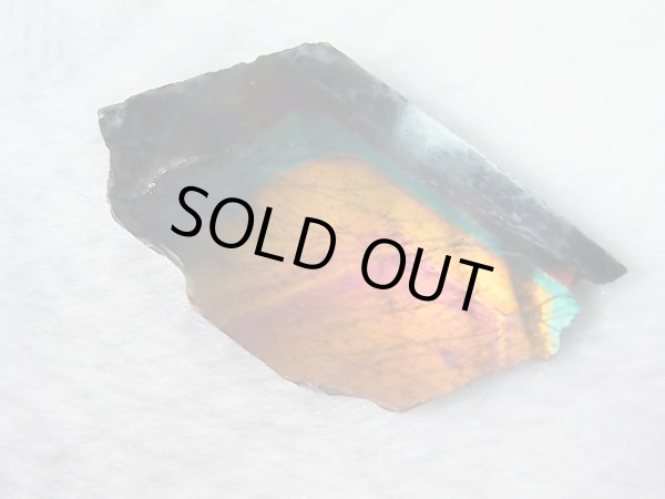 画像1: フィンランド・ユレマー産スペクトロライト（パープルヴィオラミックス）研磨スライス 8.8g