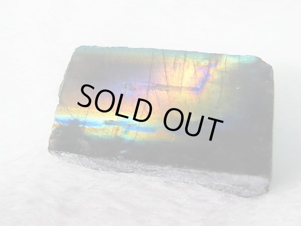 画像1: フィンランド・ユレマー産スペクトロライト（パープルヴィオラミックス）研磨スライス（片面研磨） 16.2g