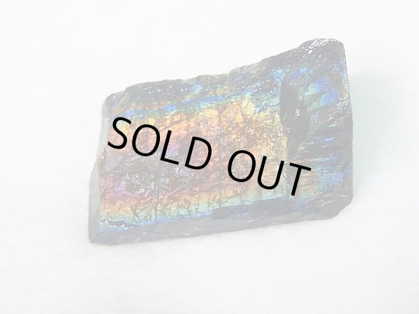 画像2: フィンランド・ユレマー産スペクトロライト（パープルヴィオラミックス）研磨スライス（片面研磨） 16.2g