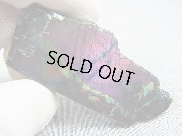 画像1: フィンランド・ユレマー産スペクトロライト（パープルヴィオラミックス）研磨スライス 27.3g