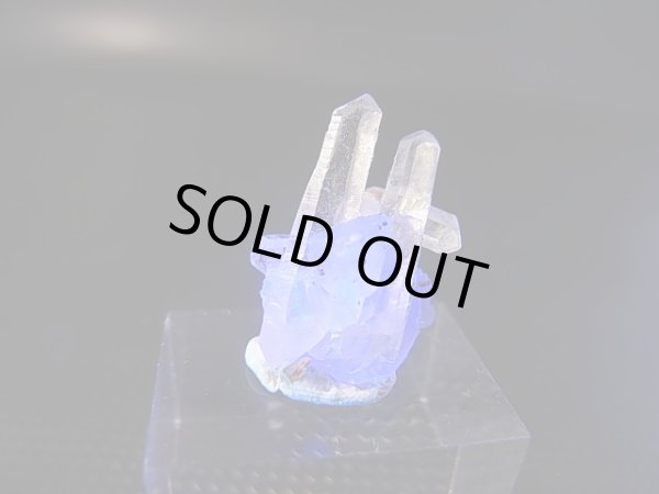 画像2: ドイツ・ザクセン州産フローライト付き水晶ポイント 1.5g