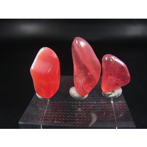 画像: アルゼンチン産クリアロードクロサイト(SA)研磨原石 3点セット トータル 4.7g