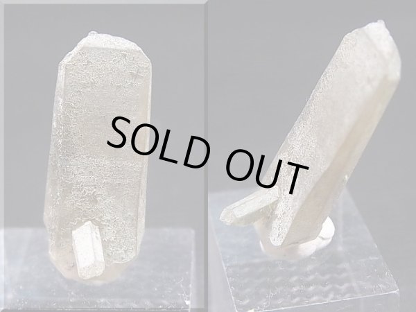 画像2: ドイツ・ザクセン州産クローライト入りグリーン水晶（タビー型ＤＴ/貫入） 1.2g