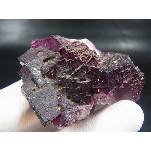 画像: アメリカ・イリノイ州産レッドパープルフローライト原石 118.8g