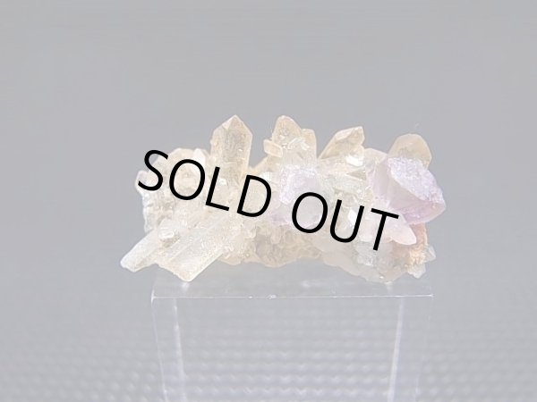 画像1: ドイツ・ザクセン州産フローライト付き水晶 2.1g