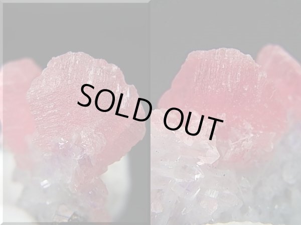 画像2: 広西チワン族自治区産ロードクロサイト（カルサイト仮晶/パイライト・水晶・フローライト付き） 9.2g