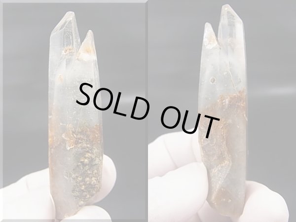 画像1: 尾平産まりも＆ファントム水晶ポイント（インターフェレンス型） 29.5g