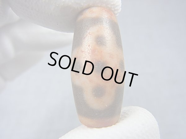 画像2: ヴィンテージ：「赤閃電五眼」西蔵（チベット）天珠 直径約13×27.5mm