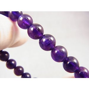 画像: ザンビア産カラーシフト/ディープカラーアメジスト粒売りビーズ 8mm平均