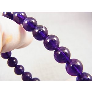 画像: ザンビア産カラーシフト/ディープカラーアメジスト粒売りビーズ 7.5mm平均