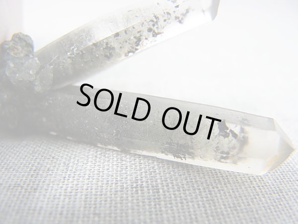 画像2: ノルウェー産水晶ダブルポイント（アクチノライト/ヘマタイト入り） 7.0g