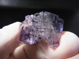 画像: ヤオガンシャン産パープル/カラーレス・ゾーニングフローライト原石 8.5g