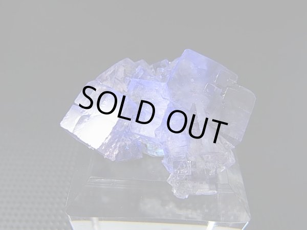 画像2: ヤオガンシャン産パープル/カラーレス・ゾーニングフローライト原石 8.5g