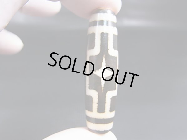 画像1: 「平安十字佛」現代天珠 直径約13×48.5mm