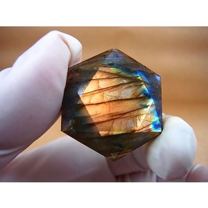 画像: マダガスカル産ラブラドライト六芒星(ブルー/オレンジシラー) 12.1g