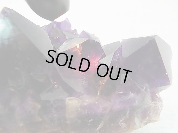 画像1: コンゴ産カラーシフト/ディープカラーアメジストクラスター 384.2g